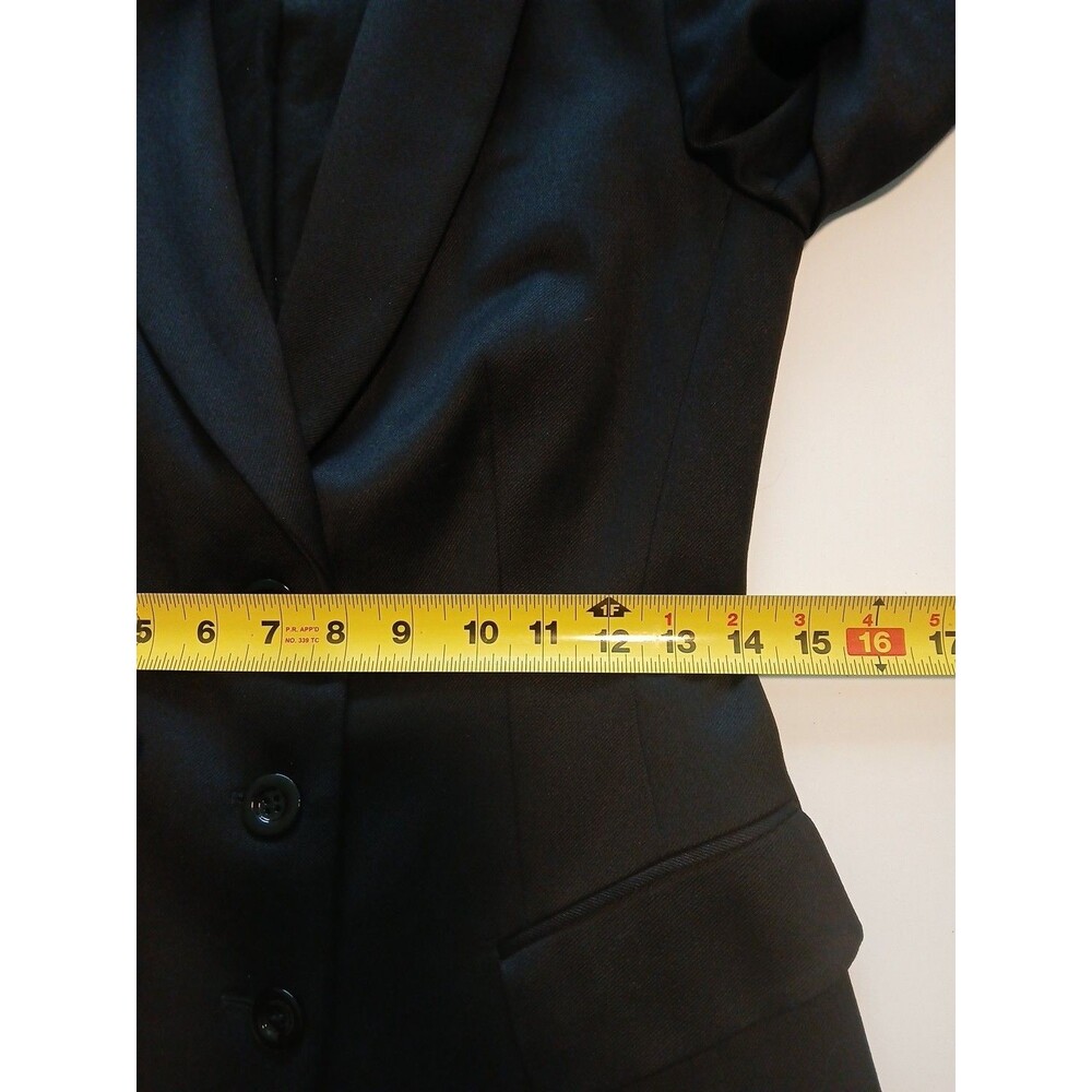 Joseph Black Wool Blazer Women's Size 40 FR (US 8) Tailored Career Jacket - Picture 13 of 16
